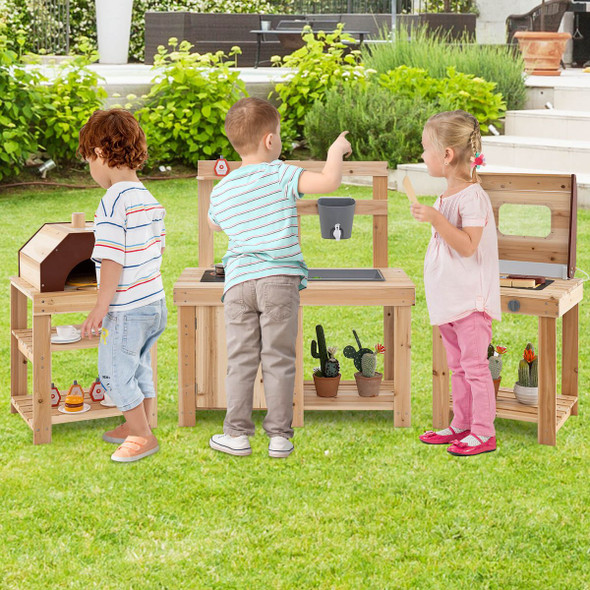 3-Piece Outdoor Wooden Kitchen Playset product image