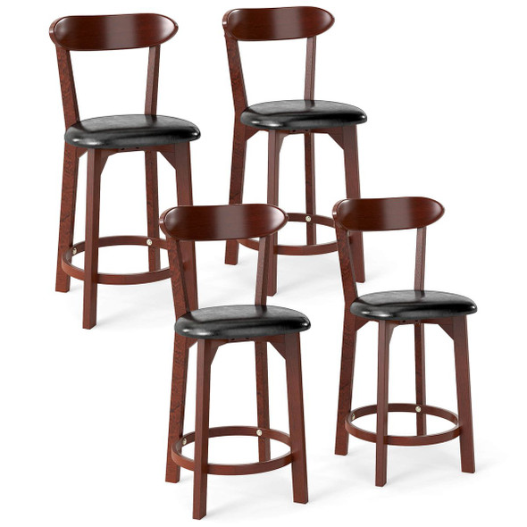 23.5" Bar Stool Set with Curved Backrest (Set of 2 or 4) product image