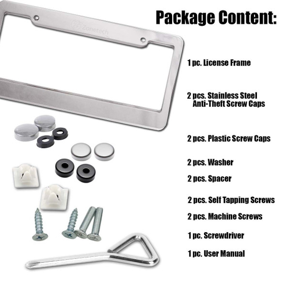 Matte Aluminum License Plate Frame product image