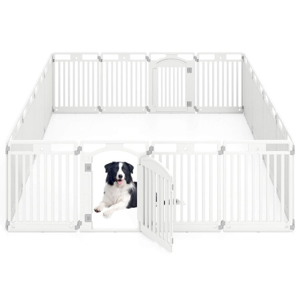 32” Tall Plastic Dog Pen with Locking Door (8- or 16-Panels) product image
