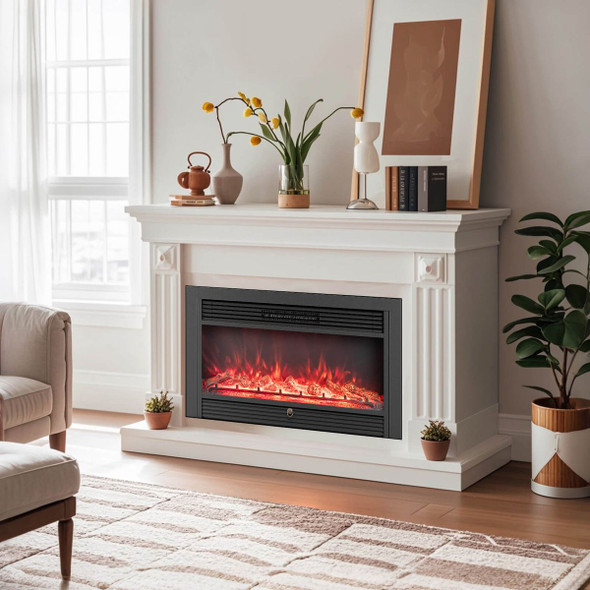 1500W Electric Fireplace Insert with Adjustable Thermostat product image