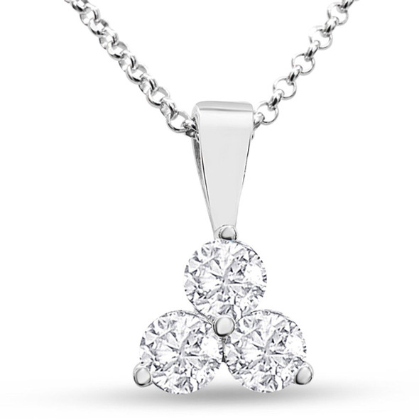 1 Carat Lab Created Diamond Triangle Necklace product image