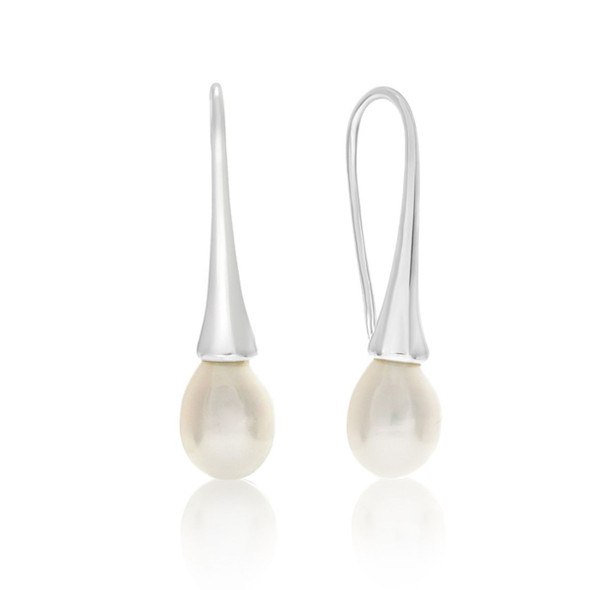 Pearl Drop Earrings (8MM) product image