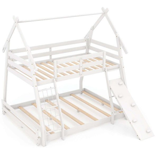 Twin-Over-Queen House Shaped Bunk Bed Frame product image