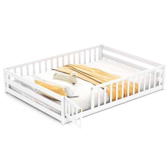Full Size Floor Bed with Safety Guardrails product image