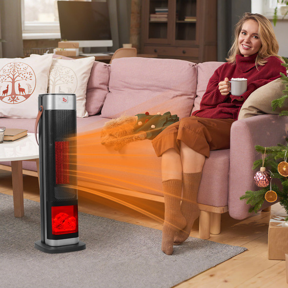 1500W Ceramic Tower Ocillating Space Heater product image