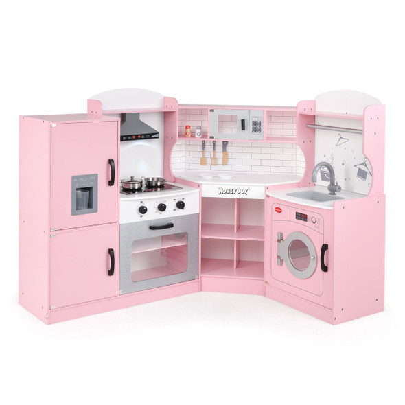 Wooden Corner Kitchen Playset with Storage Space product image