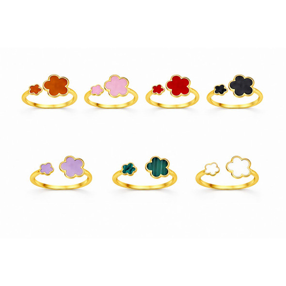 18K Gold Plated Adjustable Flower Ring product image