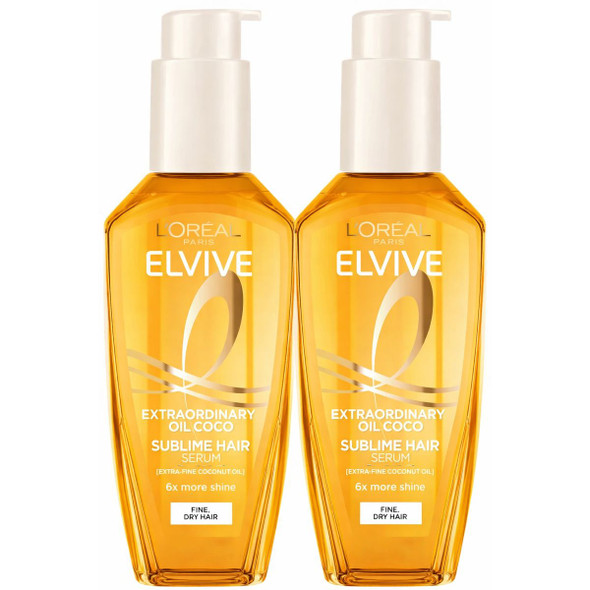 L'Oreal Elvive Extraordinary Coconut Hair Oil (2-Pack) product image