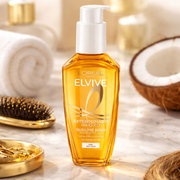 L'Oreal Elvive Extraordinary Coconut Hair Oil (2-Pack) product image