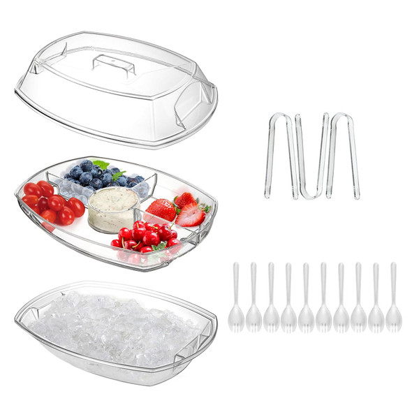 Ice‑Chilled Serving Tray Party Platter with Lid product image