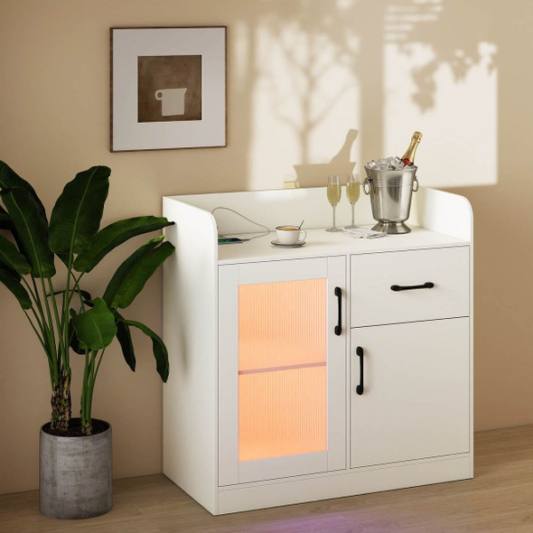 Buffet Sideboard with Charging Station and RGB Lights product image