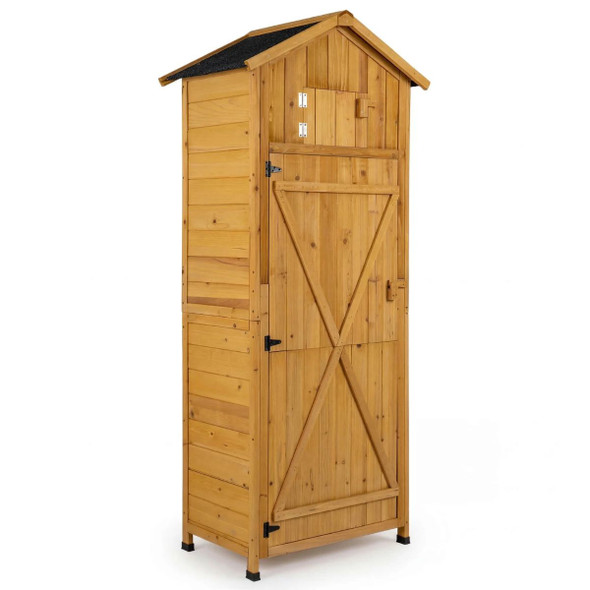 Garden Storage Shed with Lockable Door and Removable Shelves product image