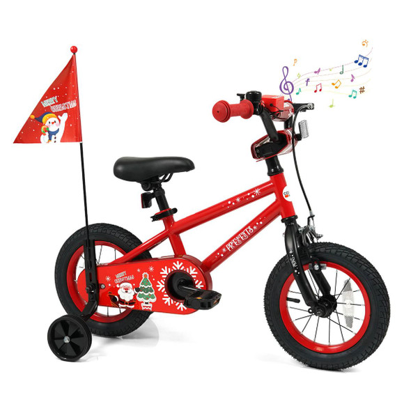 Kids Bicycle with Training Wheels and Adjustable Seat product image