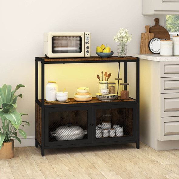 Storage Cabinet with Customizable LED Lighting and Power Strip product image