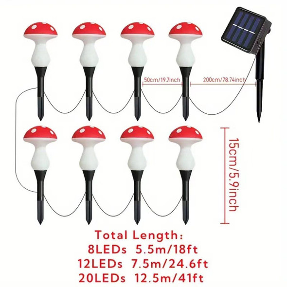 Solar Powered Mushroom Garden Lights  product image