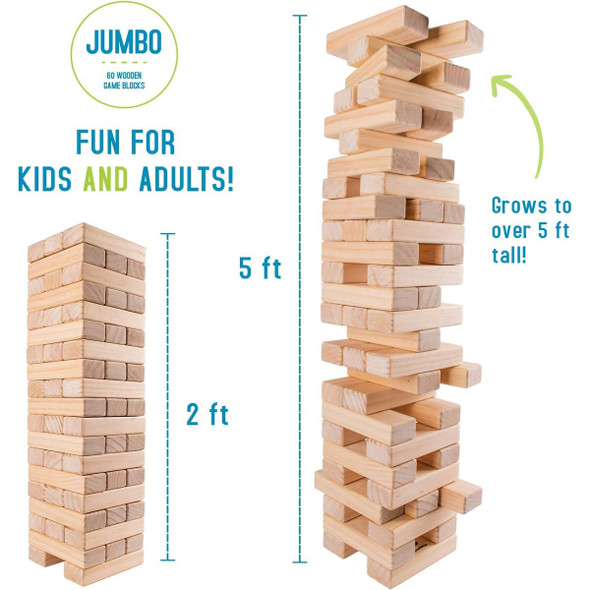Giantville 60-Piece Giant Tumbling Timber Toy product image