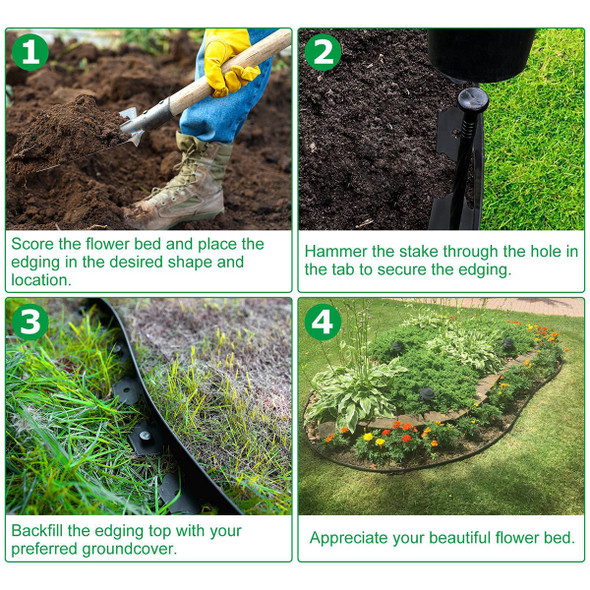 No-Dig Plastic Garden Border product image