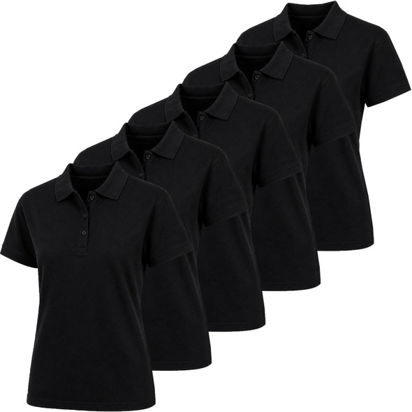 Junior's Short Sleeve School Uniform  Pique Polo Shirt (5-Pack) product image