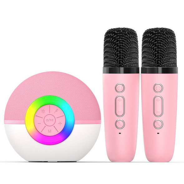 Portable Mini Karaoke Machine for Kids, Bluetooth Speaker with Wireless Microphone,MP3 Player,Perfect for Birthday and Family Parties(2 Mic) product image