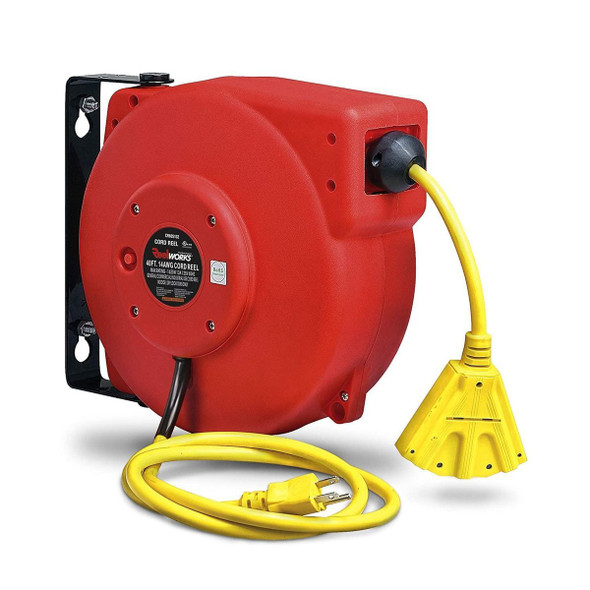 ReelWorks Mountable Retractable Extension Cord Reel  product image