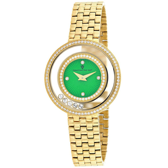 Christian Van Sant Women's Gracieuse Green Dial Watch product image