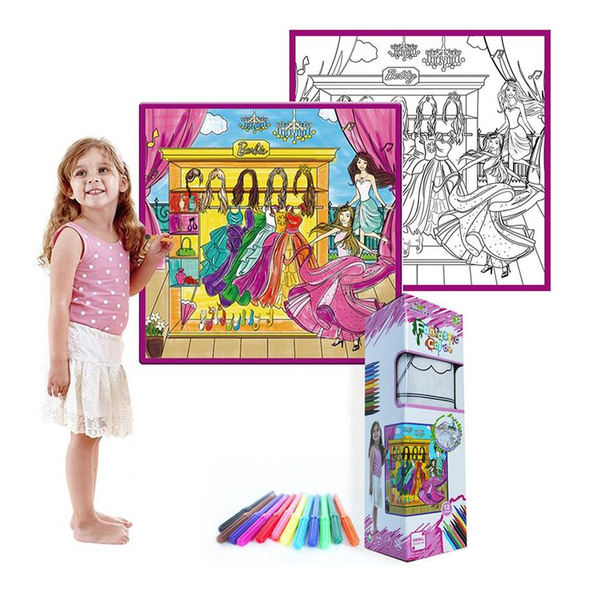 Kids' Washable Coloring Mat with 12 Washable Markers product image