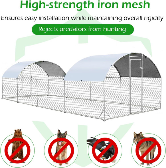 196 Sq.Ft Large Dome Walk-in Metal Chicken Cage product image