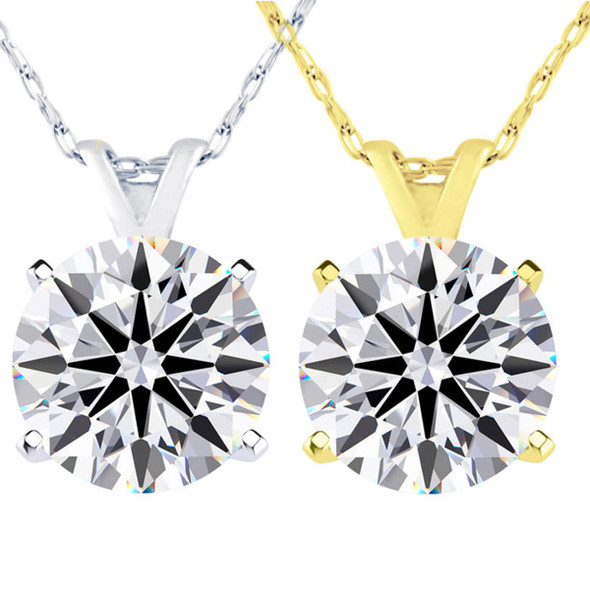 2 Carat Lab Created Diamond Solitaire Necklace In 14K Gold product image