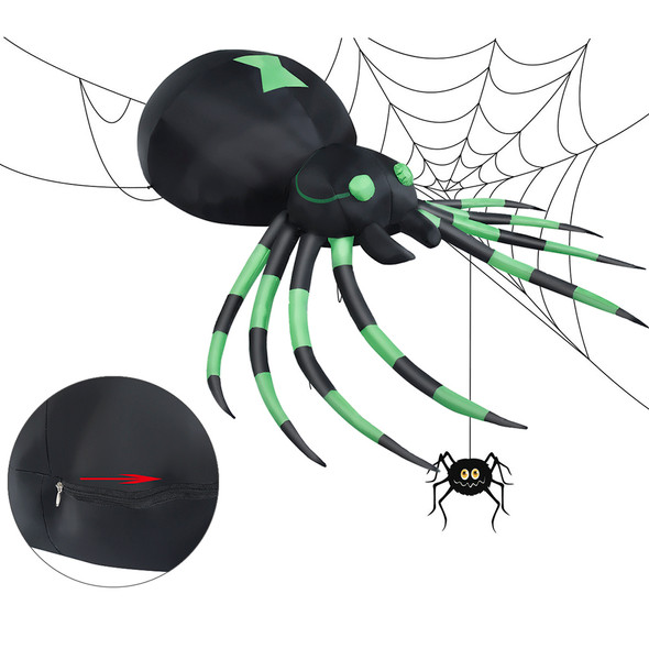 6-Foot Inflatable Spider with LED Lights product image