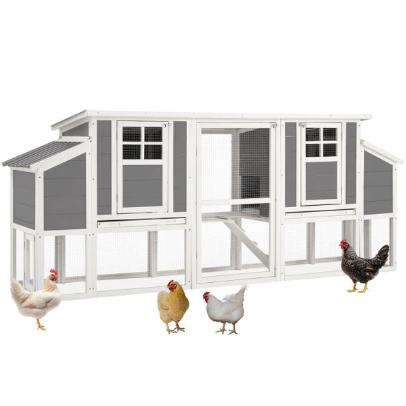 98'' Large Chicken Coop with Run with Pull-Out Tray (for 6-8 Chickens) product image