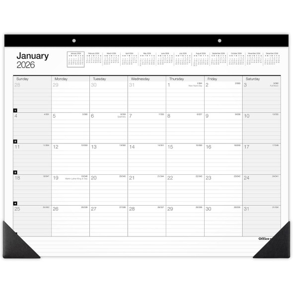 Office Depot Brand Monthly Desk Pad Calendar  (21 3/4" X 17")  product image