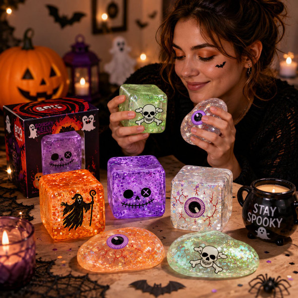 Mystery Halloween Squishy Jelly Cube (2-Pack) product image