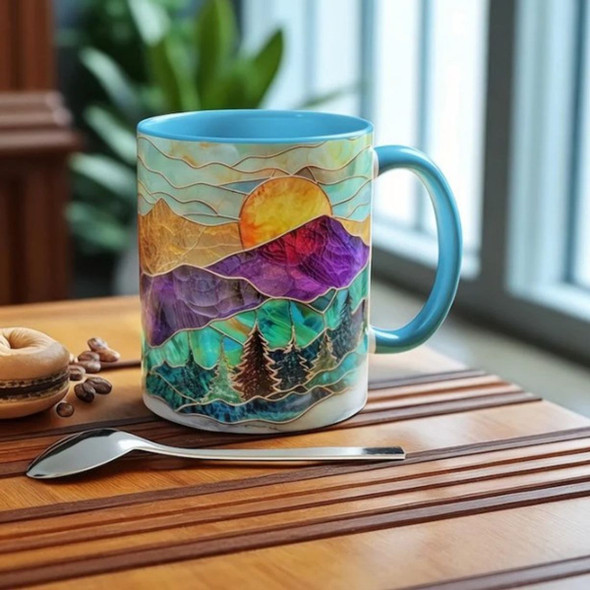 Watercolor Sunset Ceramic Coffee Cup product image