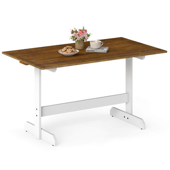 55” Dining Table for 4-6 People with Wide Pedestal Base product image