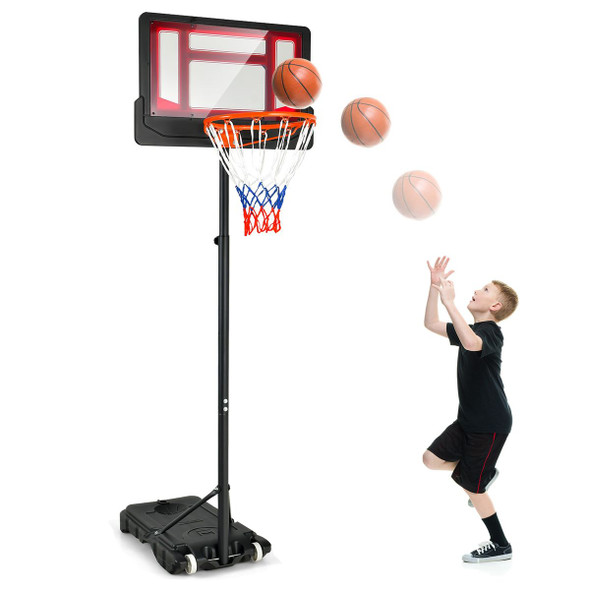 Kids Basketball Hoop with Adjustable Height and Built-in Wheels product image