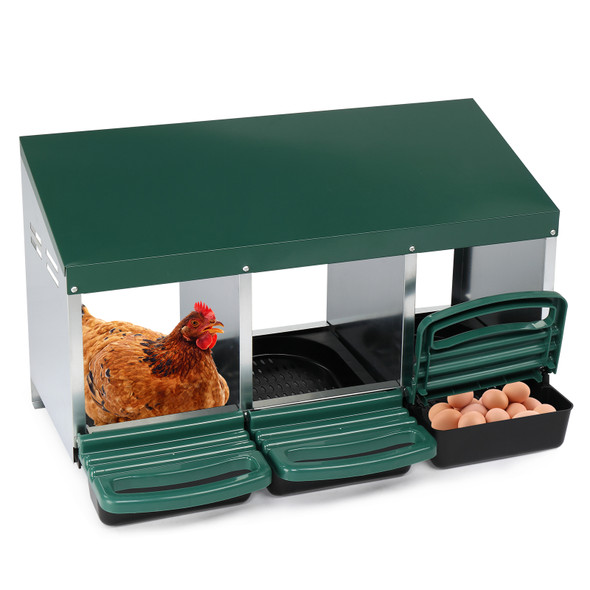 3-Room Poultry Feeder Nesting Box product image