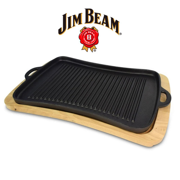 Jim Beam Cast Iron Grill Pan Set product image