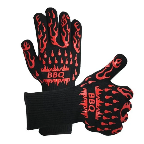 Silicone Non-Slip Heat Resistant BBQ Gloves product image