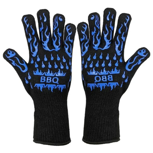 Silicone Non-Slip Heat Resistant BBQ Gloves product image