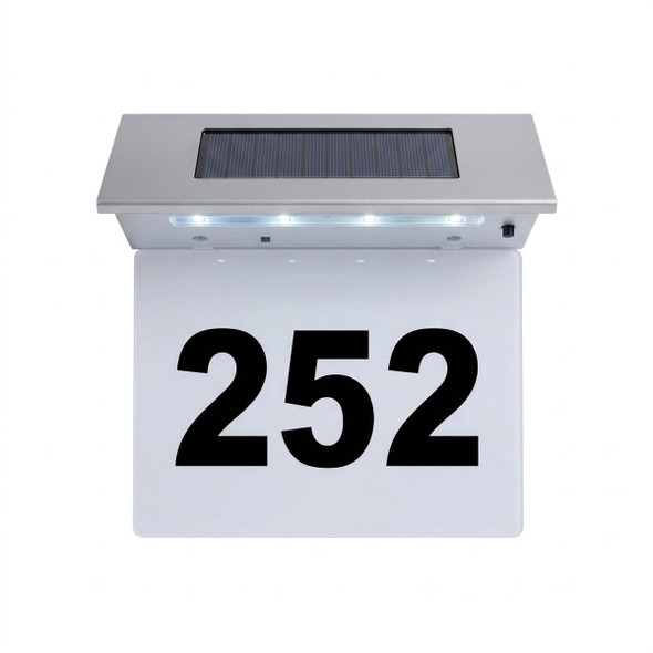 Lumen8 Solar Stainless Steel LED Illuminated Address Sign product image