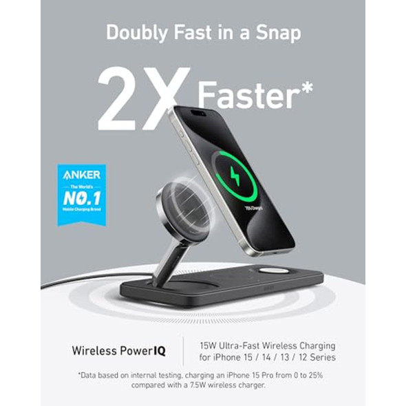 ANKER Foldable 3-in-1 Wireless Charging Station product image
