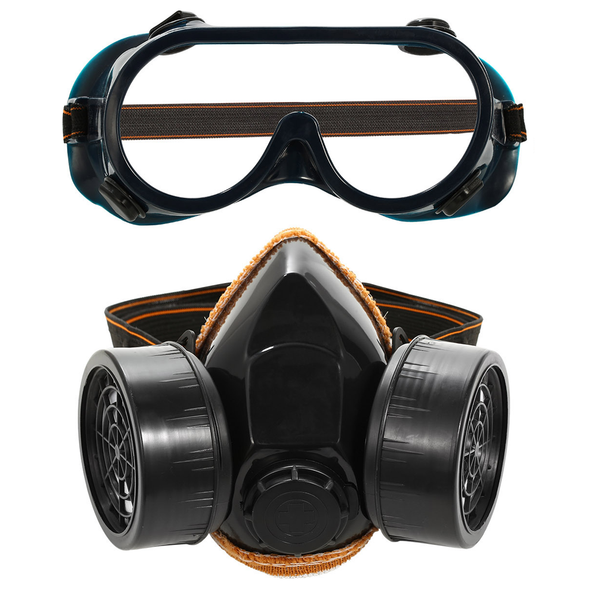 Respirator Anti-Dust Gas Mask & Anti-Fog Goggles product image