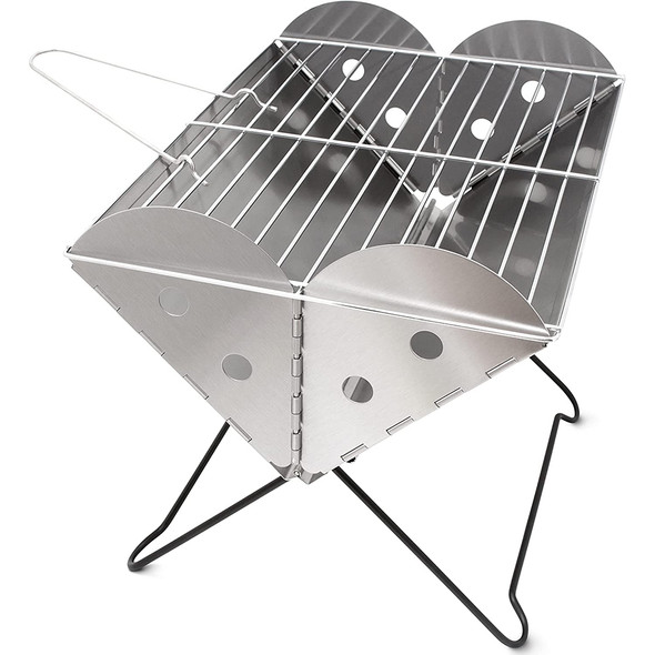 Zone Tech® Flatpack Portable Foldable Stainless Steel Grill & Fire Pit product image