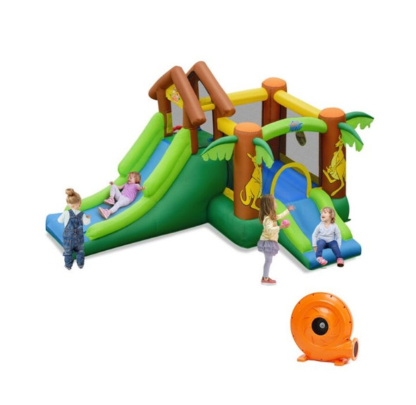 Inflatable Jungle Dual Slide Bounce House + Optional Blower product image