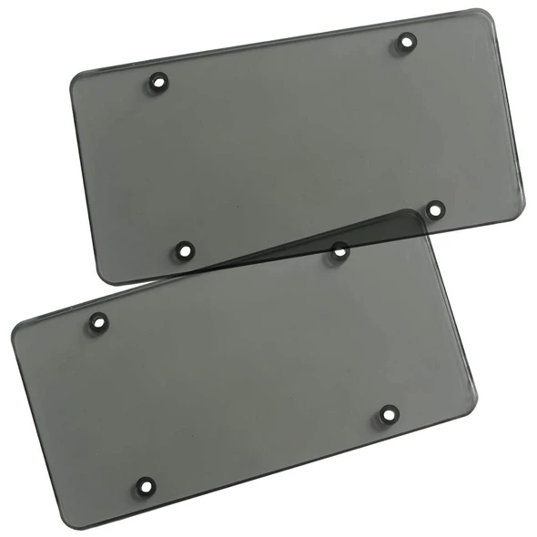 Zone Tech® Transparent Smoked License Plate Cover (2-Pack) product image