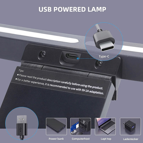 Curved Monitor Light Bar with Wireless Remote Control and 3 Light Modes product image