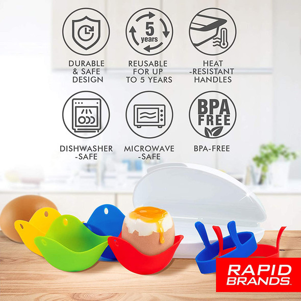 Rapid Brands® 7-Piece Microwave Poached & Omelette Egg Cookware Set product image