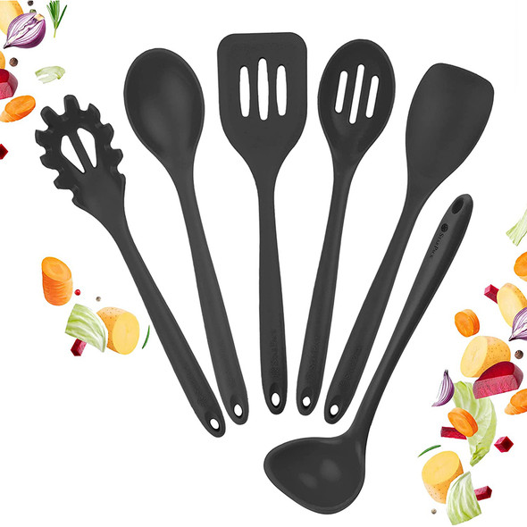 6-Piece Large Silicone BPA-Free Non-Stick Utensil Set product image