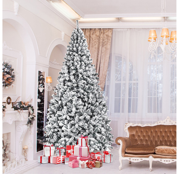 Artificial Snow Flocked 6ft, 7.5ft or 9ft Unlit Christmas Tree product image